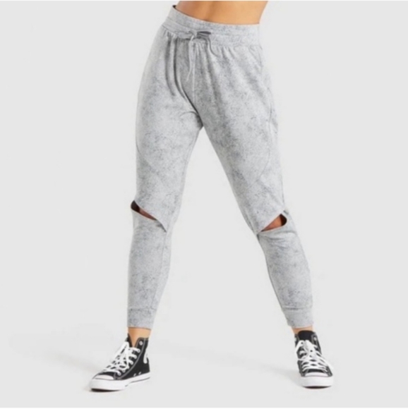 Gymshark Pants & Jumpsuits Gymshark Chalk Cutout Knee Joggers